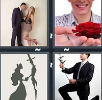 4 Pics 1 Word Suitor