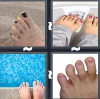 4 Pics 1 Word Toes