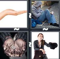 4 Pics 1 Word Beggar 