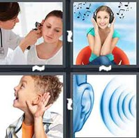 4 Pics 1 Word Hearing 
