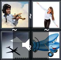 4 Pics 1 Word Airplane
