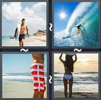 4 Pics 1 Word Surfer