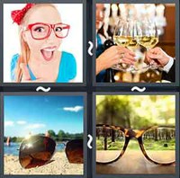 4 Pics 1 Word Glasses