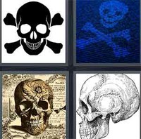 4 Pics 1 Word Skull