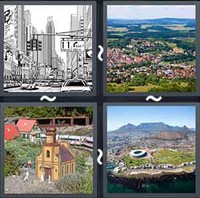 4 Pics 1 Word Town