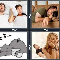 4 Pics 1 Word Snore 