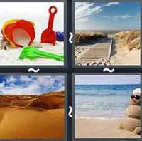 4 Pics 1 Word Sand 